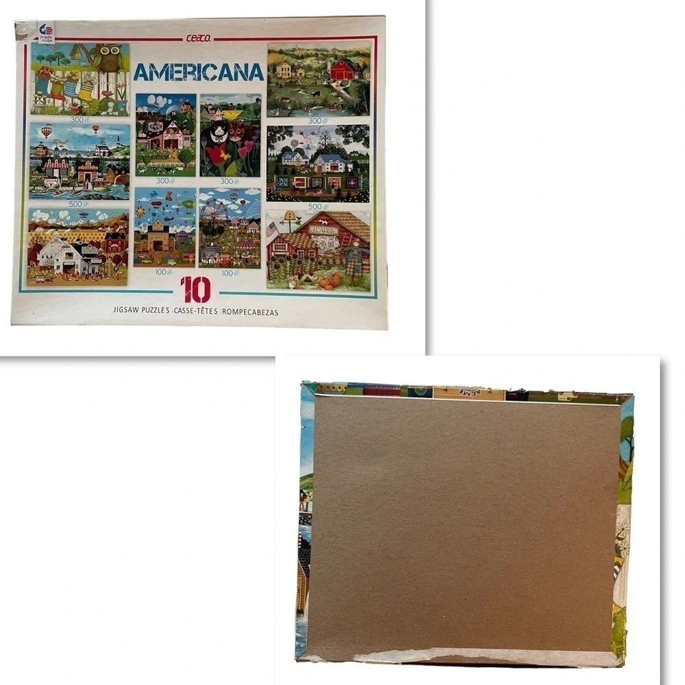 CEACO AMERICANA Jigsaw Puzzles Set of 8 New in Opened Box Educational Game
